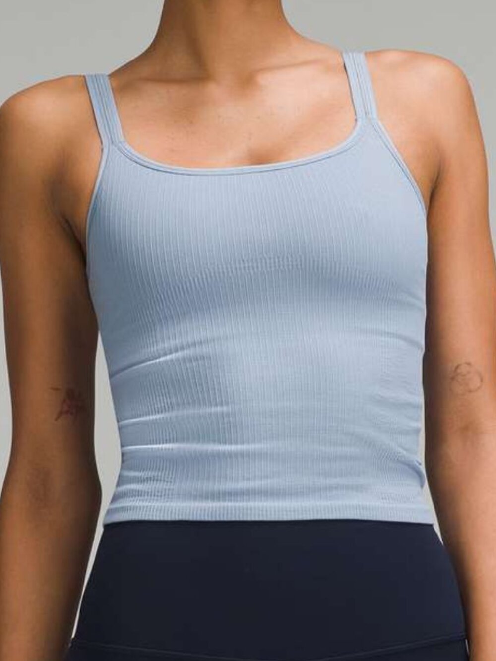 Lululemon Ebb to Street Scoop-Neck Cropped Tank Top *Light Support Blue 4 NWT